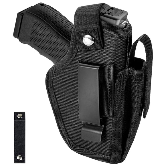 IC ICLOVER Gun Holster for Pistols 9mm 380 45ACP, IWB/OWB Concealed Carry Pistol Holsters with Mag Pouch for Men/Women, CCW Right & Left Hand Gun Holder Fits S&W M&P Shield Glock 26 27 42 Revolver