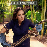Animal Handling Gloves-IC ICLOVER Snake Bite Proof Gloves Kevlar Reinforced Leather Padding Palm & Fingers for Snake Reptile Bird Handling Cat Dog Training, Anti Bite Animal Protection Gloves -16INCH/14INCH