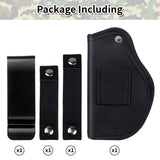 IC ICLOVER Gun Holster for Pistols 9mm 380 45ACP, IWB/OWB Concealed Carry Pistol Holsters with Mag Pouch for Men/Women, CCW Right & Left Hand Gun Holder Fits S&W M&P Shield Glock 26 27 42 Revolver
