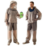 IC ICLOVER 4-Piece Mosquito Jacket, Bug Jacket with Hood, Mosquito Net Suits for Gardening Fishing Outdoor Bugs Protection
