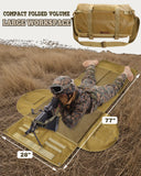 IC ICLOVER Shooting Mats Prone Padded, Tactical Shooting Mat with Widen Elbow Wings, Pockets, Molle Webbings, Bipod Holder, Roll Up Portable Waterproof Hunting Mats for Rifle Long Range Shooting