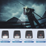 LED Baseball Hat -3 Brightness Levels Headlamp Hands Free Visor Cap Head Light Hat with Built-in Rechargeable Lights with Typ-c Cablefor Men Women Outdoor Hiking Fishing Running Sport