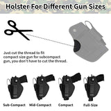 IC ICLOVER Gun Holster for Pistols 9mm 380 45ACP, IWB/OWB Concealed Carry Pistol Holsters with Mag Pouch for Men/Women, CCW Right & Left Hand Gun Holder Fits S&W M&P Shield Glock 26 27 42 Revolver