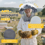Mosquito Net Hat with Solar Powered Fan - 2 Solar & USB Fans Wide Brim Cooling Hat with Bug Netting, Adjustable Solar Fan Fishing Hat for Men Women Outdoor Hiking Camping Gardening Summer