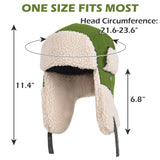 Winter Trapper Hat - Unisex Thermal Cap with Ear Flaps, Waterproof Ushanka Winter Hats with Warm Sherpa Lining Earflaps, Aviator Hat for Men Women Outdoor Cold Snow Ski Hunting Cycling Riding