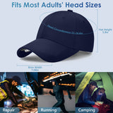 LED Baseball Hat -3 Brightness Levels Headlamp Hands Free Visor Cap Head Light Hat with Built-in Rechargeable Lights with Typ-c Cablefor Men Women Outdoor Hiking Fishing Running Sport