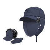 Winter Trapper Hat - Thermal Hats with Removable Mask & Earflaps, Waterproof Ushanka Russian Winter Cap Warm Faux Fur Ear Flap, 3-in-1 Fleece Lined Aviator Hat Men Women Snow Ski Hunting Cycling