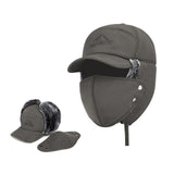 Winter Trapper Hat - Thermal Hats with Removable Mask & Earflaps, Waterproof Ushanka Russian Winter Cap Warm Faux Fur Ear Flap, 3-in-1 Fleece Lined Aviator Hat Men Women Snow Ski Hunting Cycling