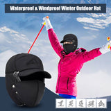 Winter Trapper Hat - Thermal Hats with Removable Mask & Earflaps, Waterproof Ushanka Russian Winter Cap Warm Faux Fur Ear Flap, 3-in-1 Fleece Lined Aviator Hat Men Women Snow Ski Hunting Cycling