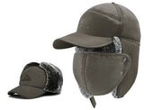 Winter Trapper Hat - Thermal Hats with Removable Mask & Earflaps, Waterproof Ushanka Russian Winter Cap Warm Faux Fur Ear Flap, 3-in-1 Fleece Lined Aviator Hat Men Women Snow Ski Hunting Cycling