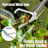 IC ICLOVER 60" Extra Long Snake Tongs with Flashlight for Night Use, Heavy Duty Reptile Grabber Tool Rattle Snake Catcher, Professional Wide Jaw Snake Handling Tool with Lock, Non-Slip Grip Handle